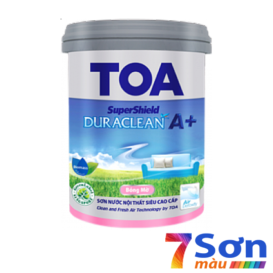 Sơn nội thất siêu cao cấp Toa SuperShield DuraClean A+ Bóng mờ